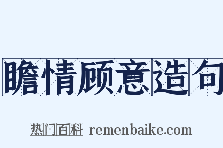 瞻情顾意造句是什么意思的图片